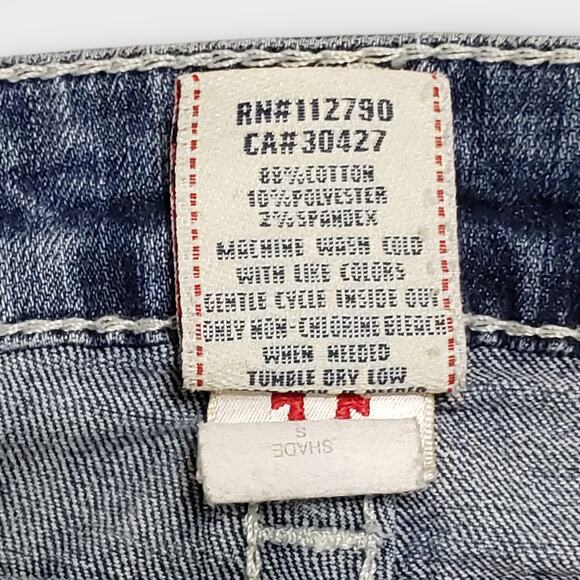 Vtg Y2K True Religion Becky Low-Rise Bootcut Jeans Flap Pockets Big T Sz 28 - Picture 7 of 12